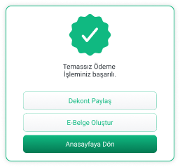 Link ile ödeme başarılı